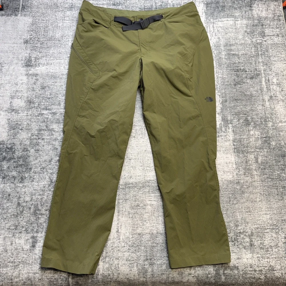 The North Face Paramount Pants Men 40 Olive Green Belted Hiking Climbing Camping